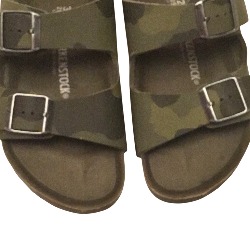Birkenstock Kids Arizona Camo Green Birko-Flor Double Strap Slip-on Sandal Sz:1 - Picture 5 of 15